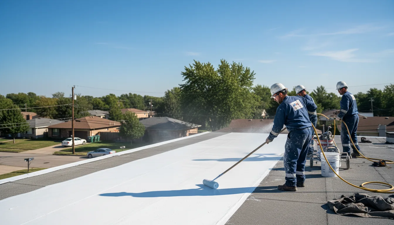 Commercial roof coating in Waltonville, IL near me